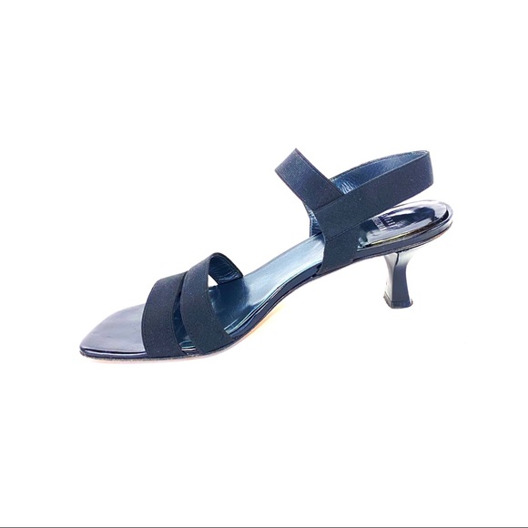 Stuart Weitzman Black Ribbon & Elastic Patent Heels - Picture 7 of 12